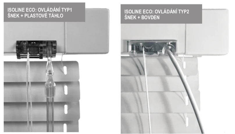 Ovládání horizontálních žaluzií ISOLINE Eco